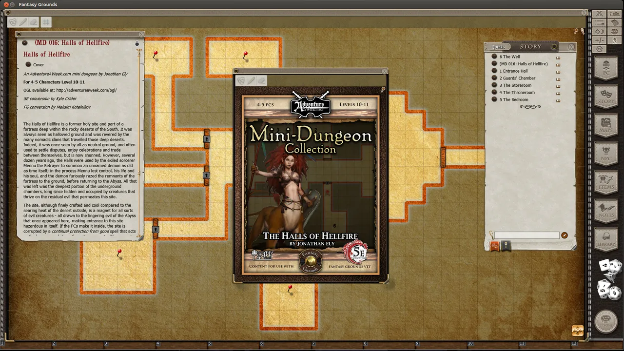 Fantasy Grounds - Mini-Dungeon #016: The Halls of Hellfire (5E) Screenshot 1