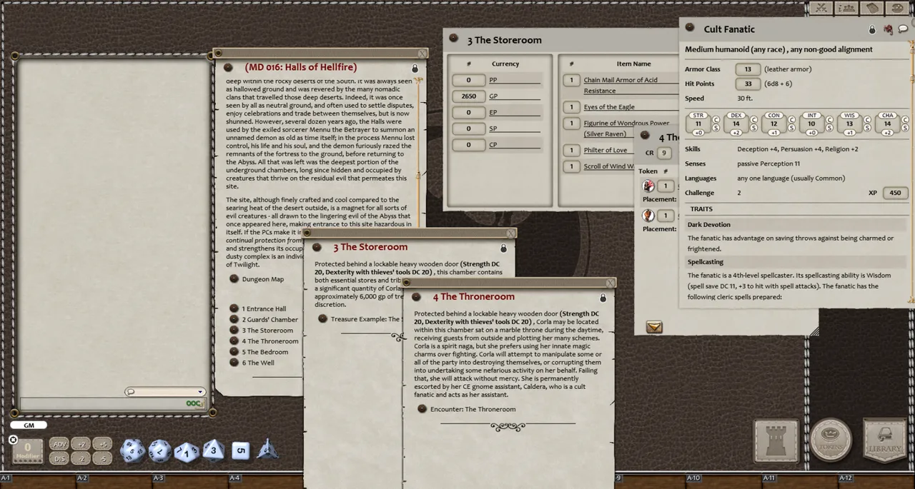 Fantasy Grounds - Mini-Dungeon #016: The Halls of Hellfire (5E) Screenshot 0