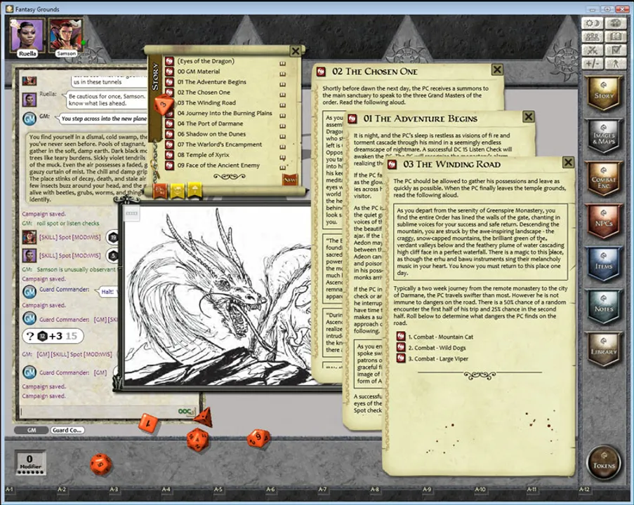 Fantasy Grounds -  1 on 1 Adventures #7: Eyes of the Dragon (3.5E/PFRPG) Screenshot 1