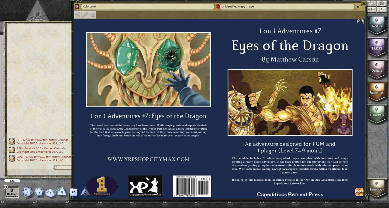Fantasy Grounds -  1 on 1 Adventures #7: Eyes of the Dragon (3.5E/PFRPG) Screenshot 3