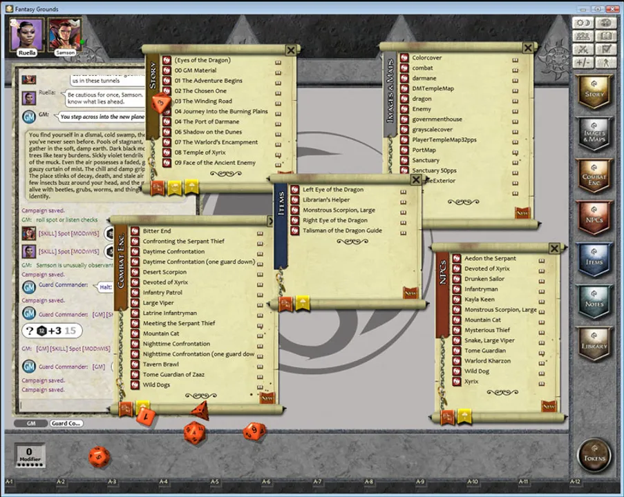 Fantasy Grounds -  1 on 1 Adventures #7: Eyes of the Dragon (3.5E/PFRPG) Screenshot 2