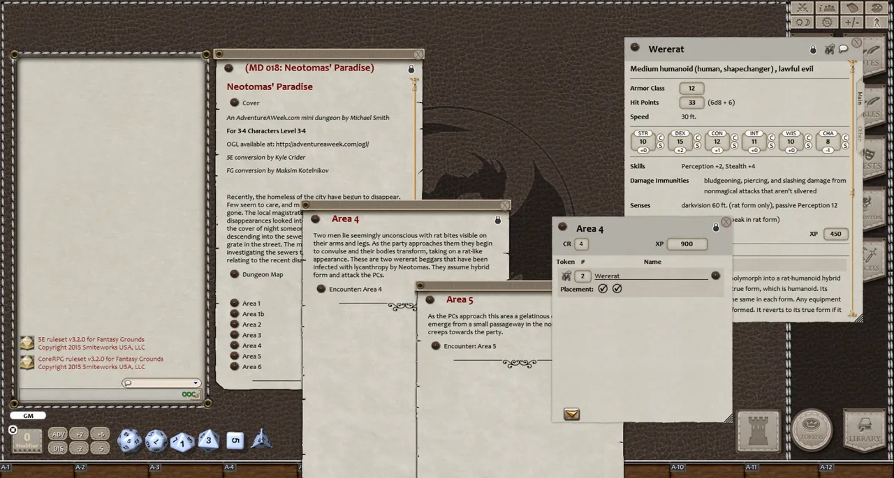 Fantasy Grounds - Mini-Dungeon #018: Neotomas' Paradise (5E) Screenshot 0