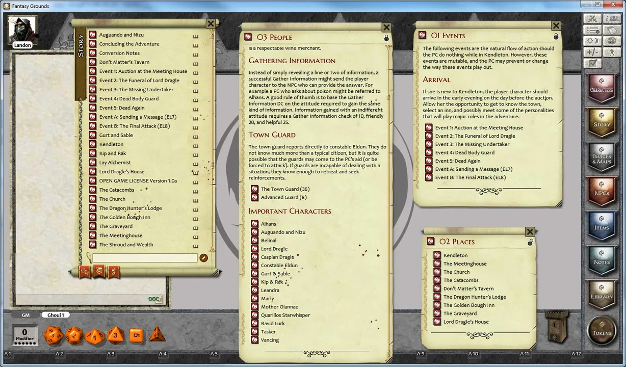 Fantasy Grounds - 1 on 1 Adventures #6: The Shroud of Olindor (3.5E/PFRPG) Screenshot 1