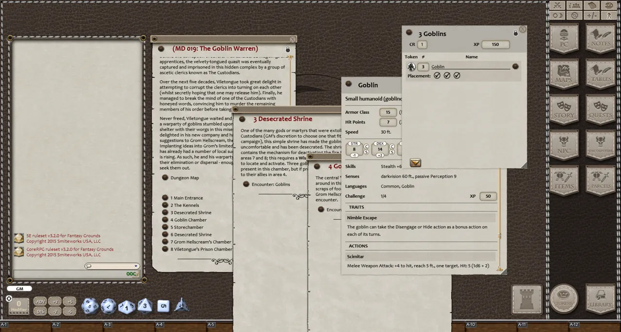 Fantasy Grounds - Mini-Dungeon #019: The Goblin Warren (5E) Screenshot 1