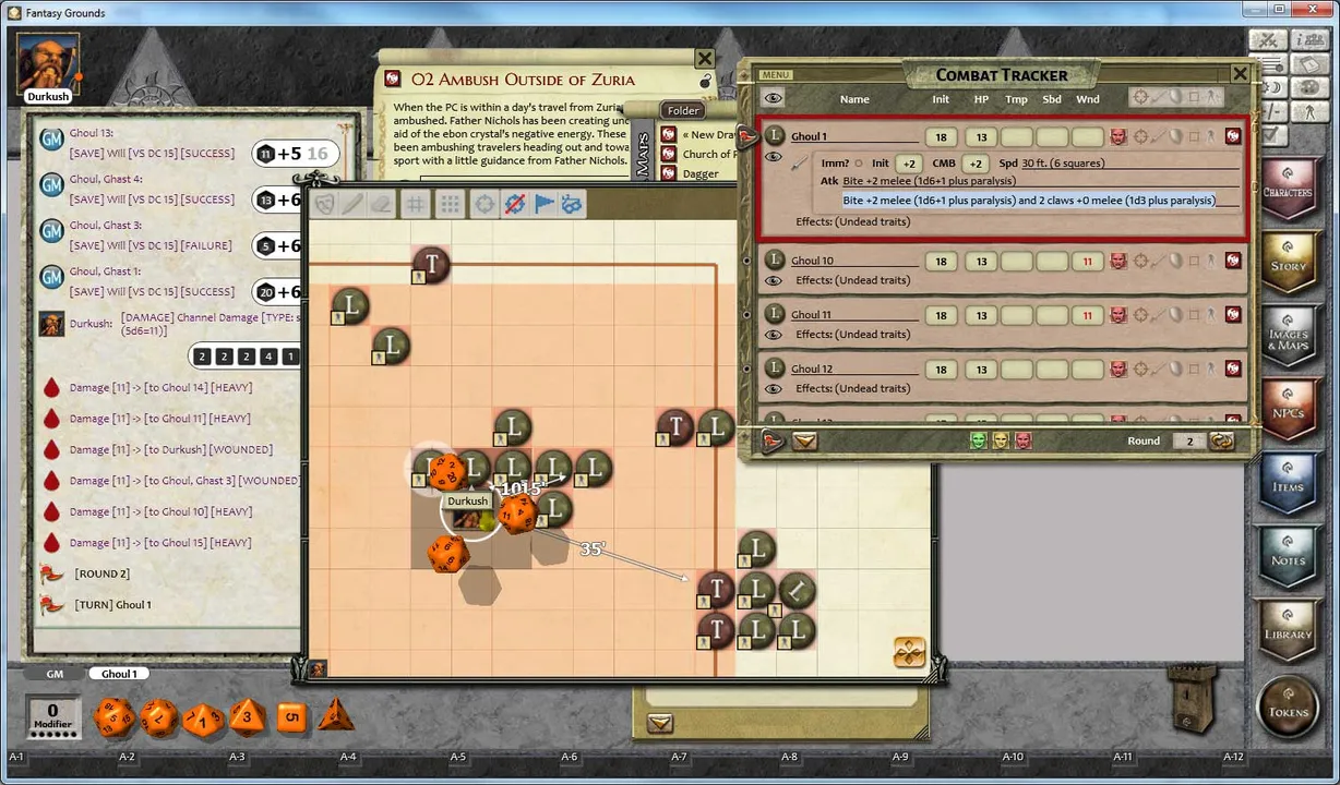 Fantasy Grounds - 1 on 1 Adventures #5: Vale of the Sepulcher (3.5E/PFRPG) Screenshot 3