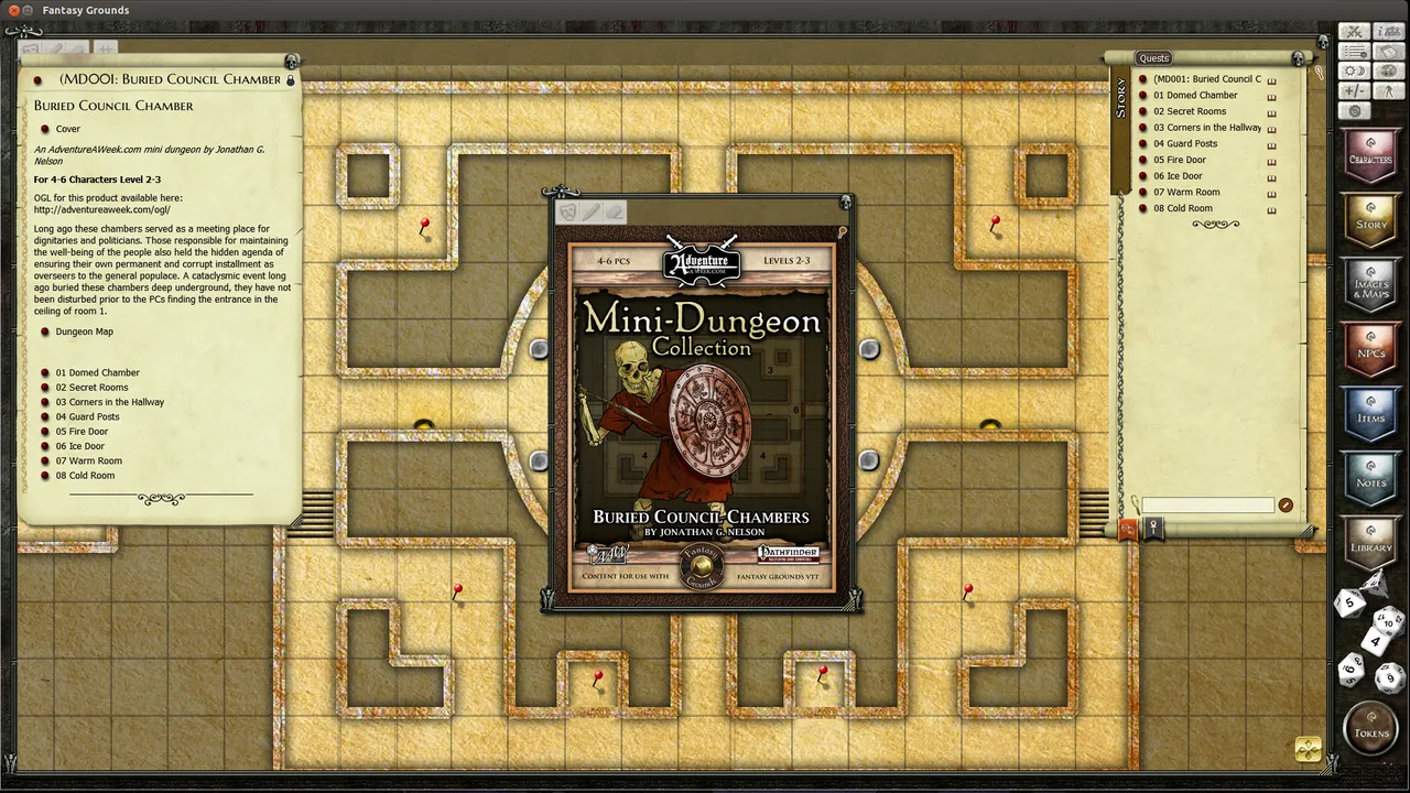 Fantasy Grounds -  Mini-Dungeon #001: Buried Council Chambers (PFRPG) Screenshot 2