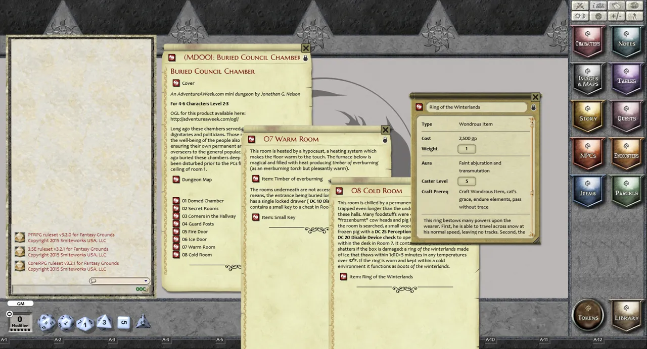 Fantasy Grounds -  Mini-Dungeon #001: Buried Council Chambers (PFRPG) Screenshot 1