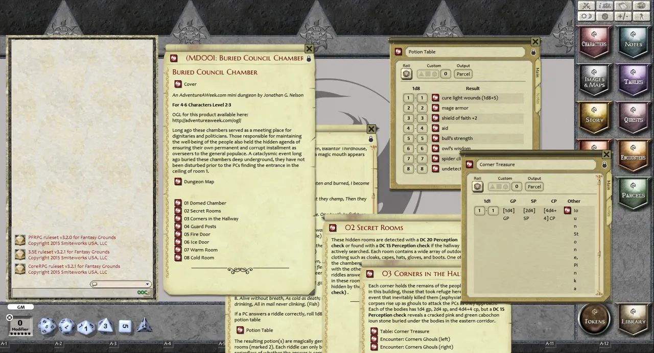 Fantasy Grounds -  Mini-Dungeon #001: Buried Council Chambers (PFRPG) Screenshot 0