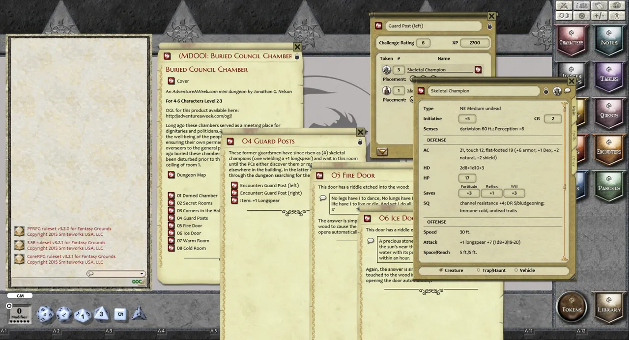Fantasy Grounds -  Mini-Dungeon #001: Buried Council Chambers (PFRPG) Screenshot 3