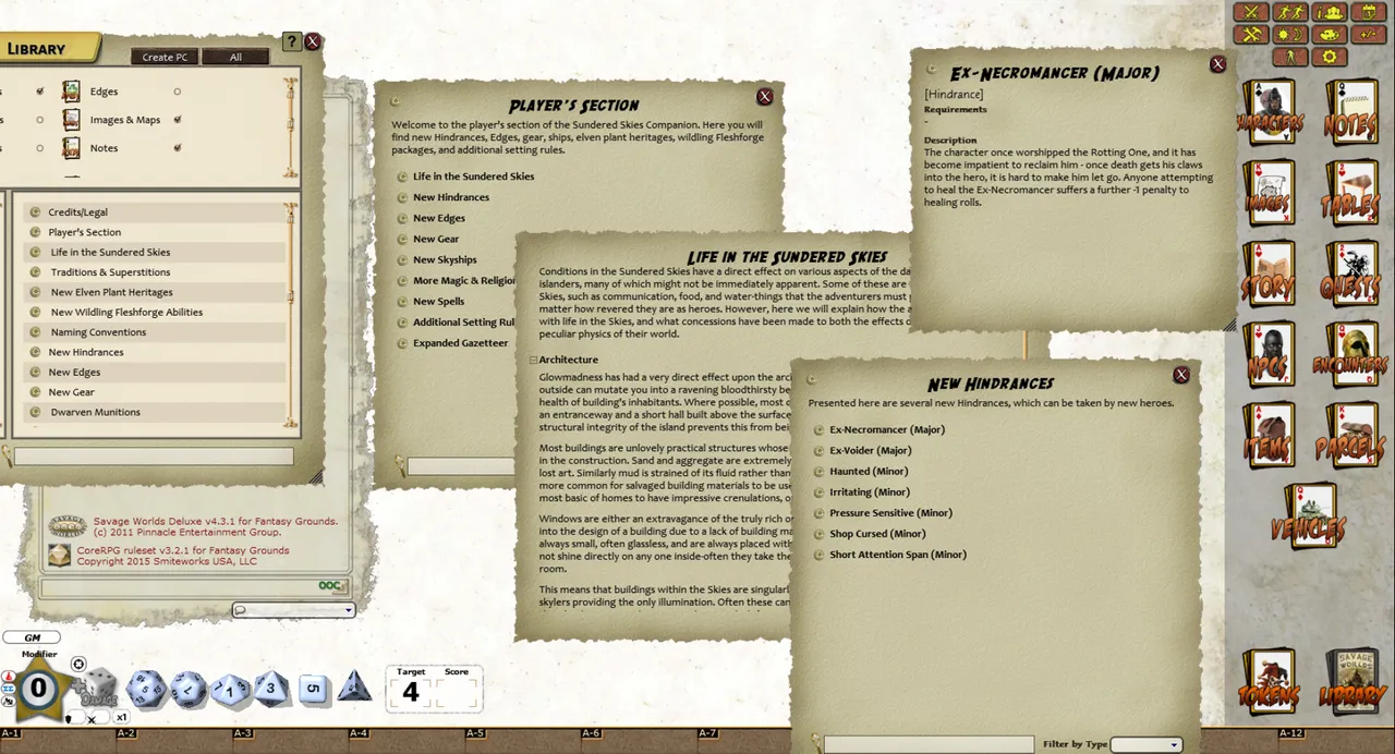 Fantasy Grounds - Sundered Skies: Companion (Savage Worlds) Screenshot 2