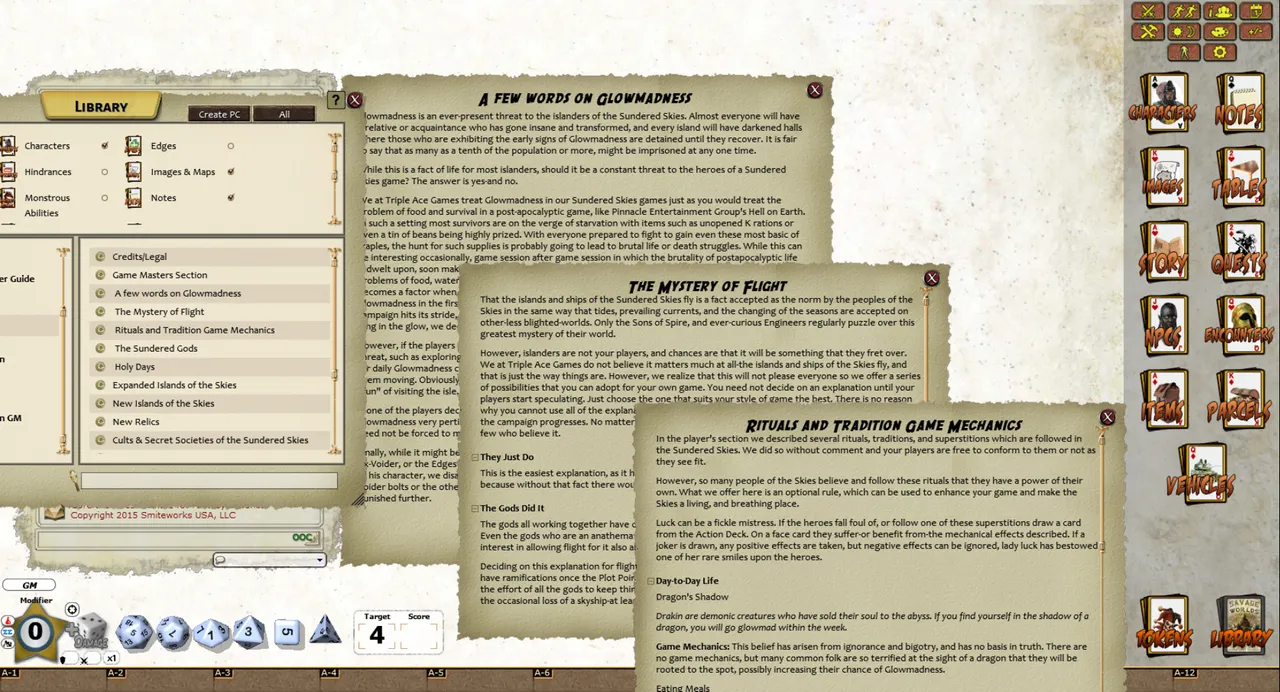 Fantasy Grounds - Sundered Skies: Companion (Savage Worlds) Screenshot 1