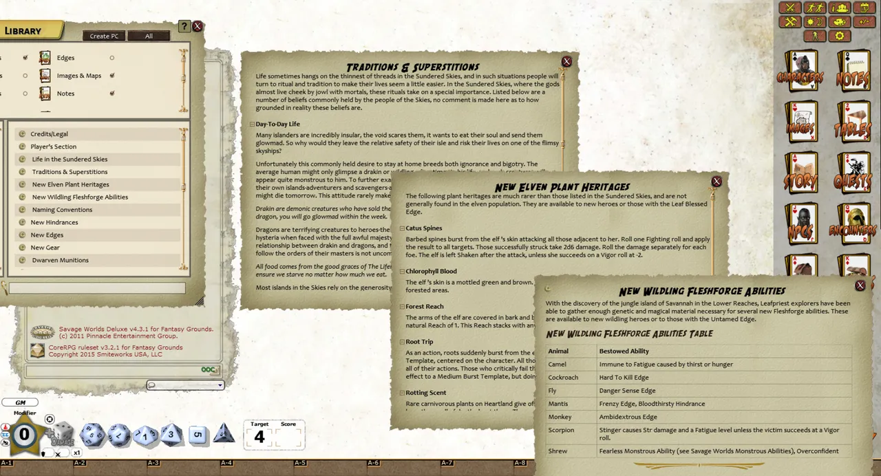 Fantasy Grounds - Sundered Skies: Companion (Savage Worlds) Screenshot 0