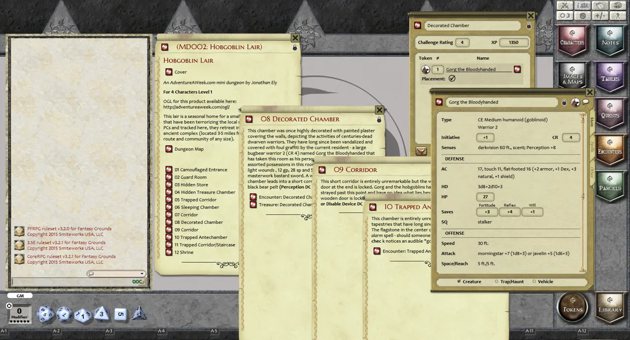 Fantasy Grounds -  Mini-Dungeon #002: Hobgoblin Lair (PFRPG) Screenshot 0