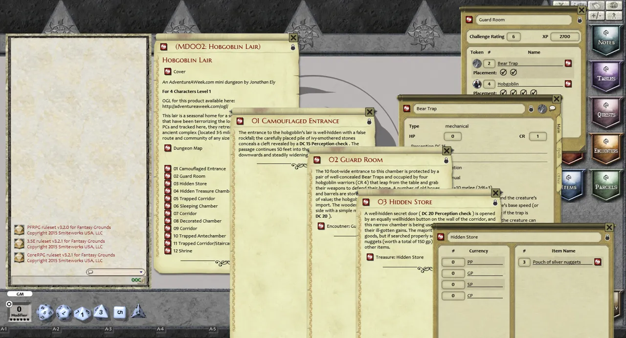 Fantasy Grounds -  Mini-Dungeon #002: Hobgoblin Lair (PFRPG) Screenshot 1