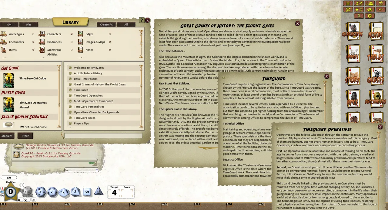Fantasy Grounds - TimeZero: Operative's Manual (Savage Worlds) Screenshot 3