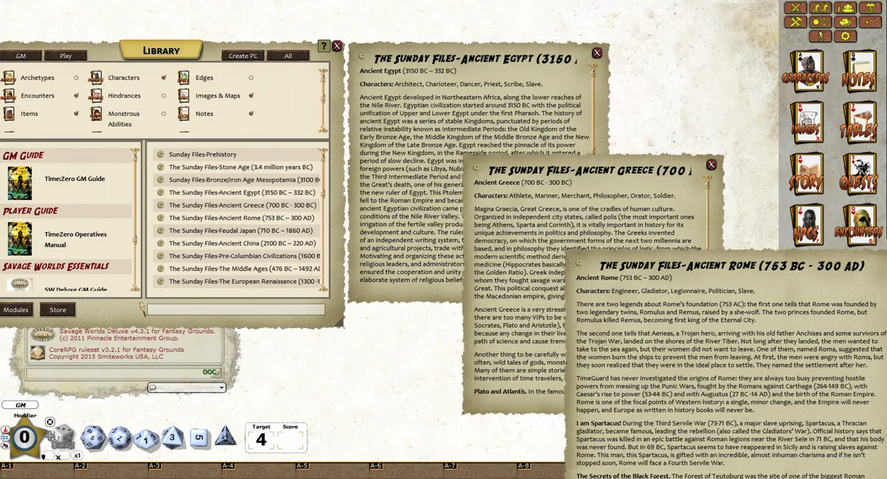 Fantasy Grounds - TimeZero: Operative's Manual (Savage Worlds) Screenshot 1