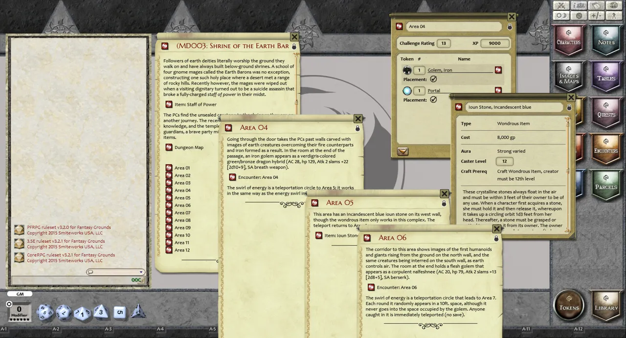 Fantasy Grounds - Mini-Dungeon #003: Shrine of the Earth Barons (PFRPG) Screenshot 1