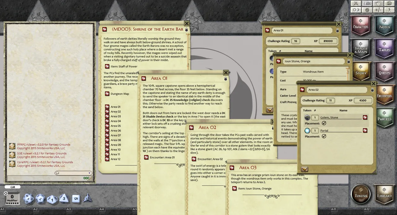 Fantasy Grounds - Mini-Dungeon #003: Shrine of the Earth Barons (PFRPG) Screenshot 2