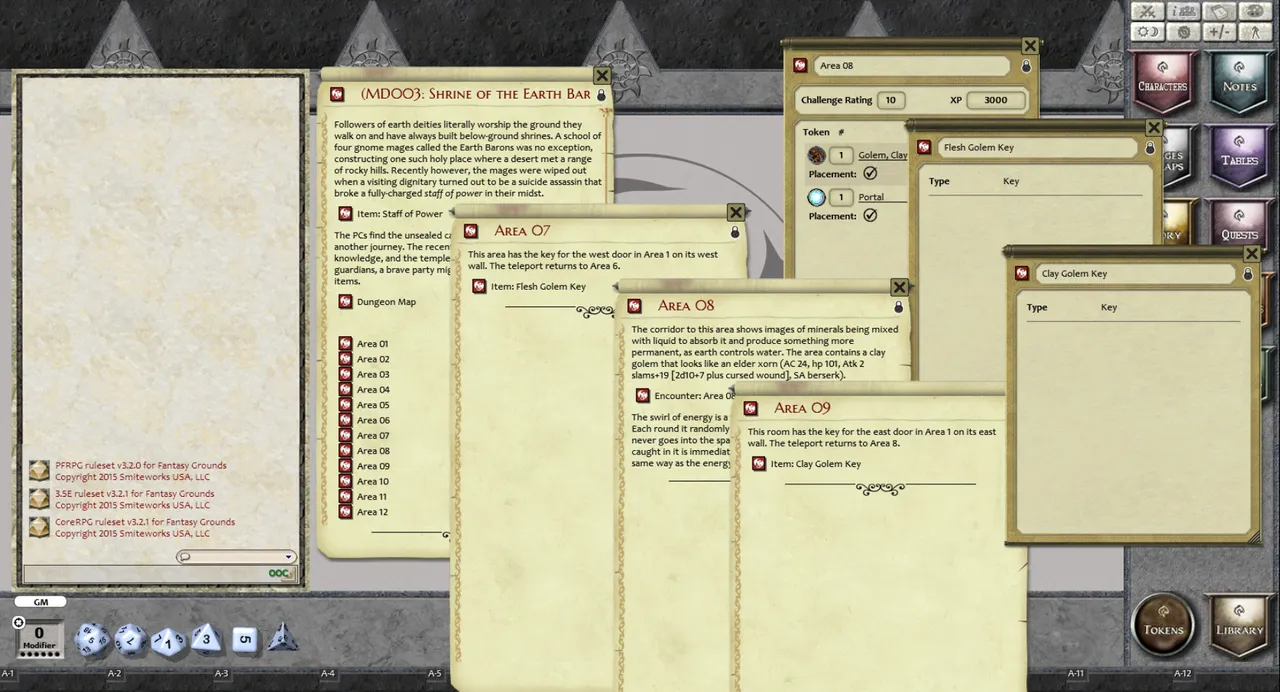 Fantasy Grounds - Mini-Dungeon #003: Shrine of the Earth Barons (PFRPG) Screenshot 0
