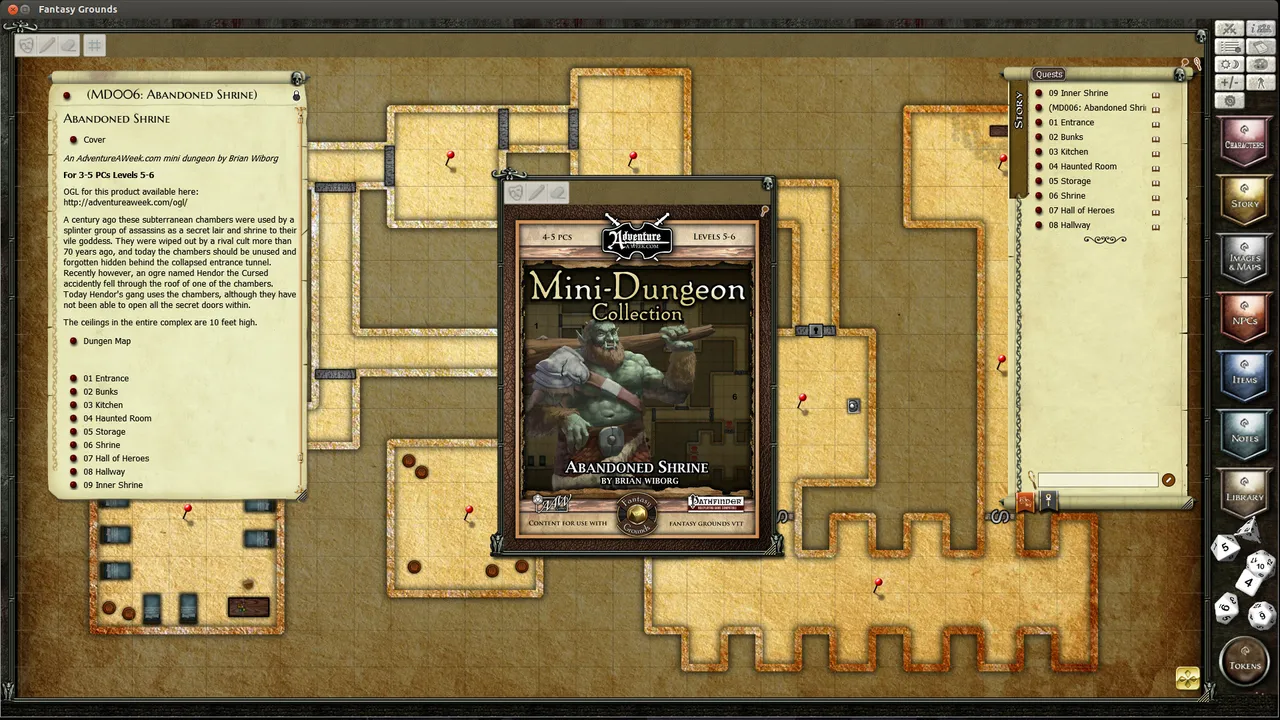 Fantasy Grounds - Mini-Dungeon #006: Abandoned Shrine (PFRPG) Screenshot 3