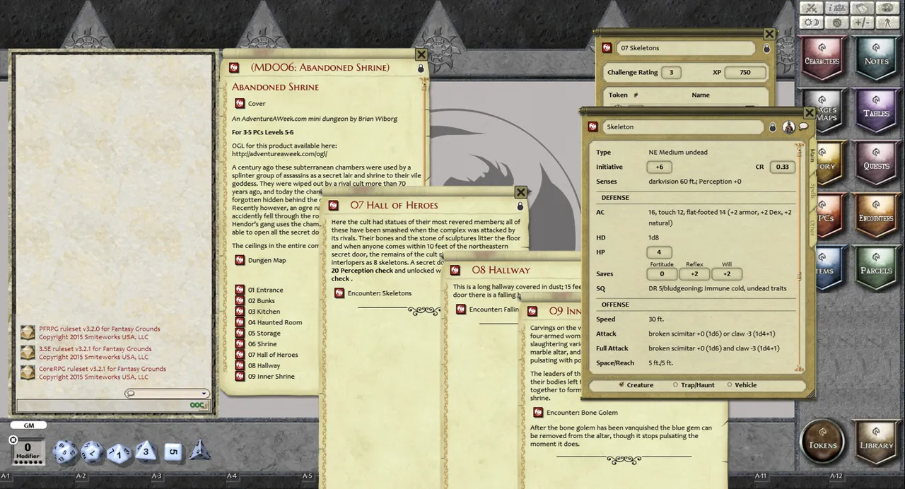 Fantasy Grounds - Mini-Dungeon #006: Abandoned Shrine (PFRPG) Screenshot 2