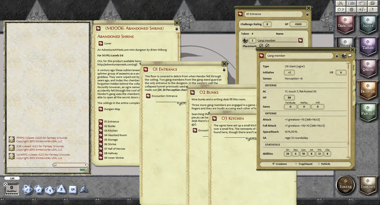 Fantasy Grounds - Mini-Dungeon #006: Abandoned Shrine (PFRPG) Screenshot 0