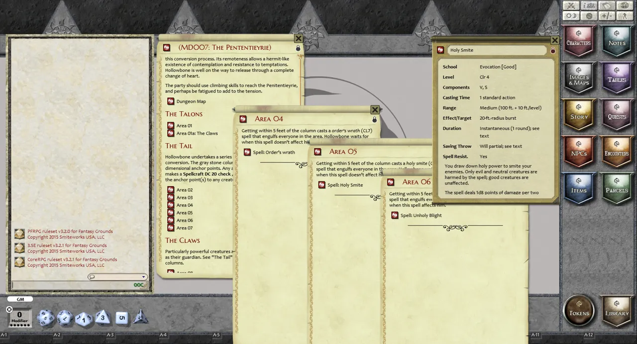 Fantasy Grounds - Mini-Dungeon #007: The Pententieyrie (PFRPG) Screenshot 1
