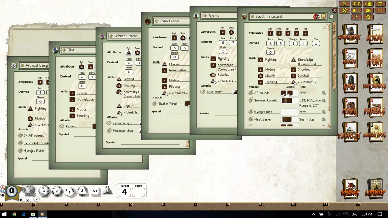 Fantasy Grounds - The Last Parsec: Archetypes (Savage Worlds) Screenshot 2