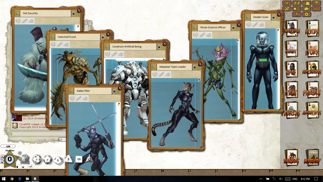 Fantasy Grounds - The Last Parsec: Archetypes (Savage Worlds) Screenshot 1