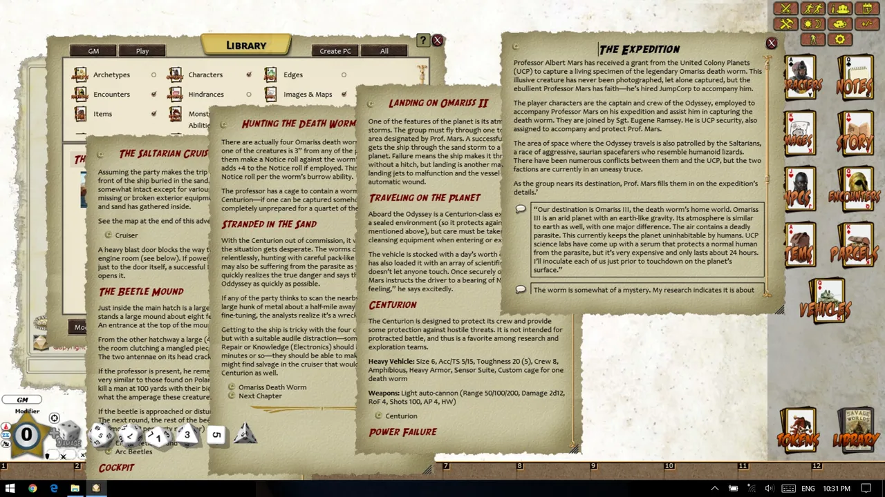 Fantasy Grounds - The Last Parsec: Omariss Death Worm (Savage Worlds) Screenshot 3