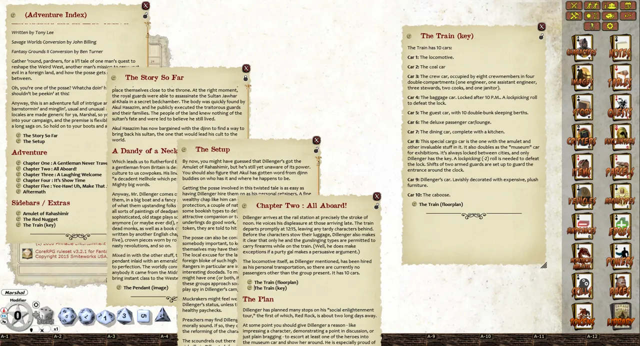 Fantasy Grounds - Deadlands Reloaded: Abracadabra and an Arab Cadaver (Savage Worlds) Screenshot 2