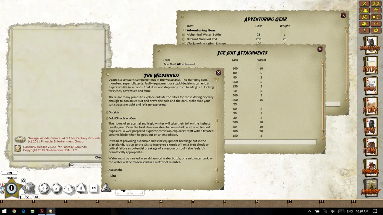 Fantasy Grounds - Winter Eternal Adventure Guide: The wastelands (Savage Worlds) Screenshot 0