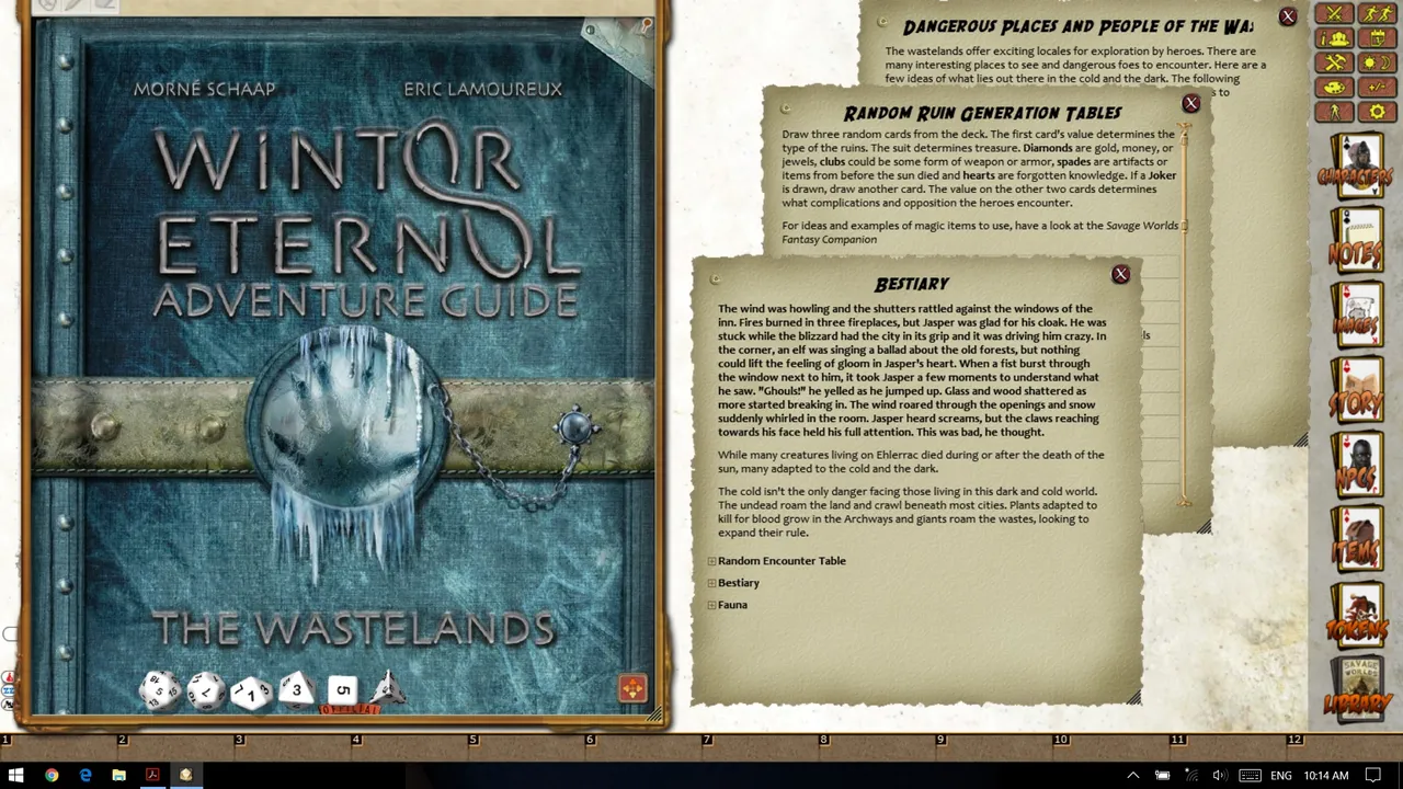 Fantasy Grounds - Winter Eternal Adventure Guide: The wastelands (Savage Worlds) Screenshot 1