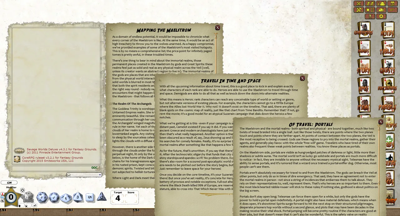 Fantasy Grounds - Savage Suzerain GameMasters Edition (Savage Worlds) Screenshot 2