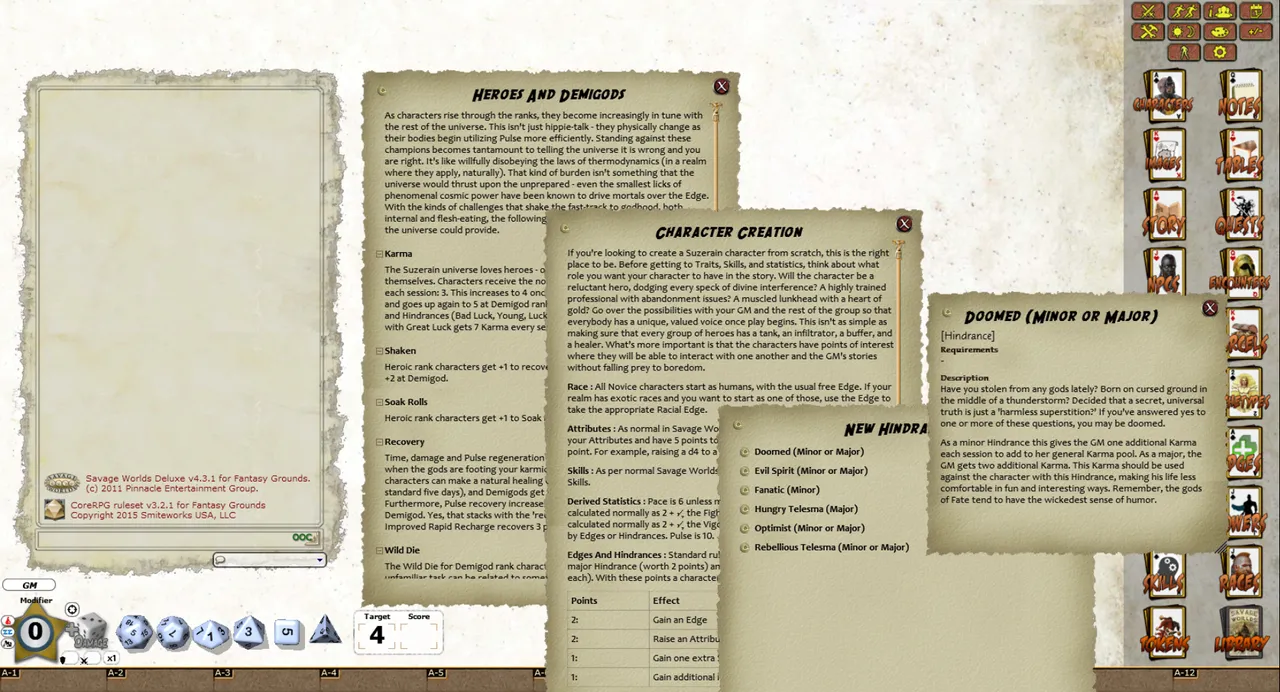 Fantasy Grounds - Savage Suzerain Players Guide (Savage Worlds) Screenshot 1