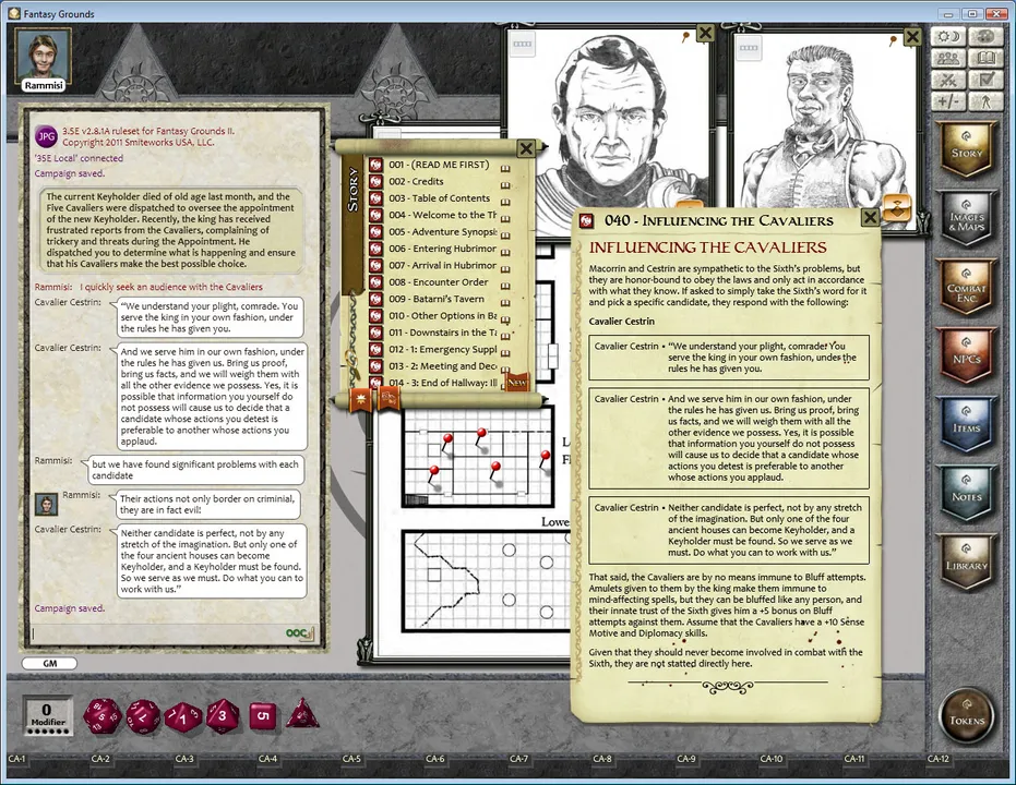 Fantasy Grounds - 1 on 1 Adventures #4: The Sixth Cavalier (PFRPG/3.5E) Screenshot 0