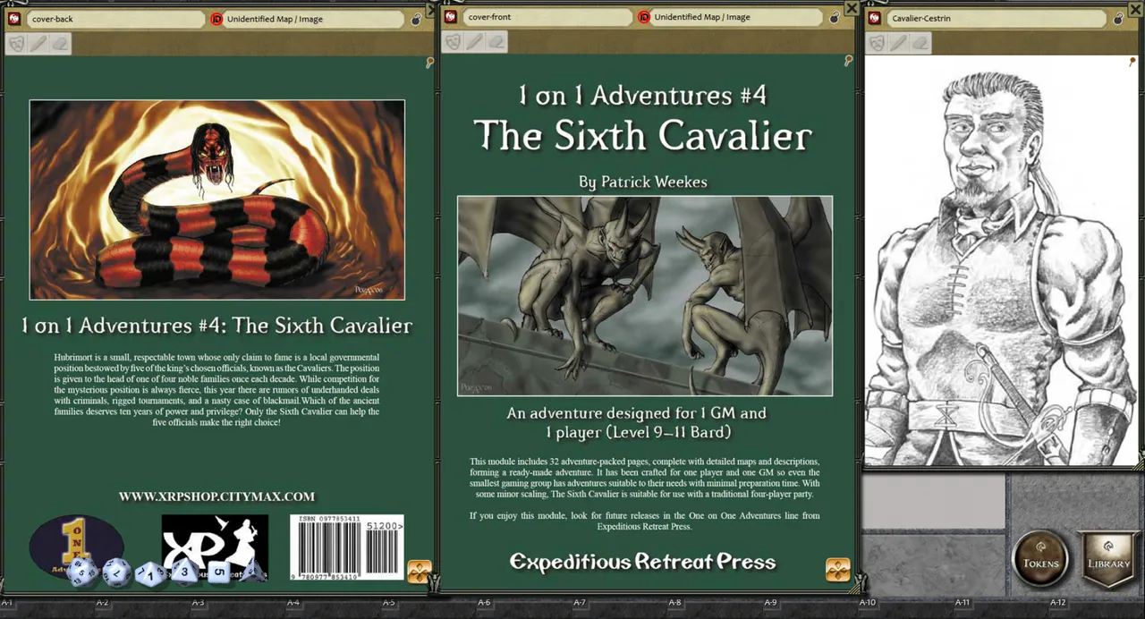 Fantasy Grounds - 1 on 1 Adventures #4: The Sixth Cavalier (PFRPG/3.5E) Screenshot 3
