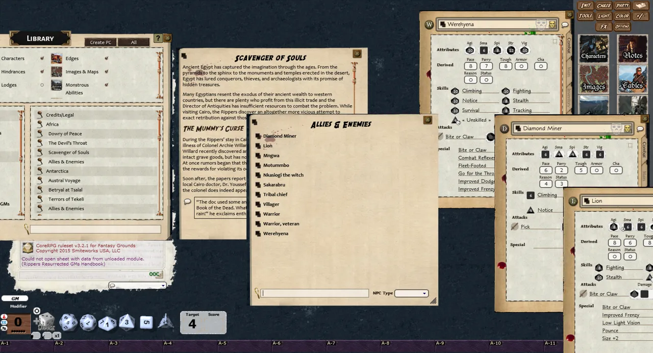 Fantasy Grounds - Rippers Resurrected: Frightful Expeditions (Savage Worlds) Screenshot 0