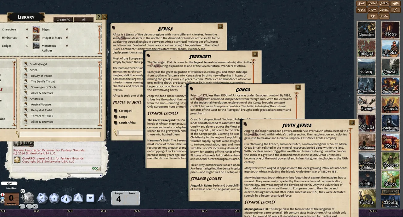 Fantasy Grounds - Rippers Resurrected: Frightful Expeditions (Savage Worlds) Screenshot 2