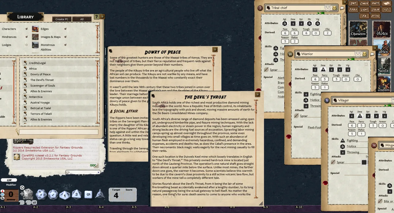 Fantasy Grounds - Rippers Resurrected: Frightful Expeditions (Savage Worlds) Screenshot 1