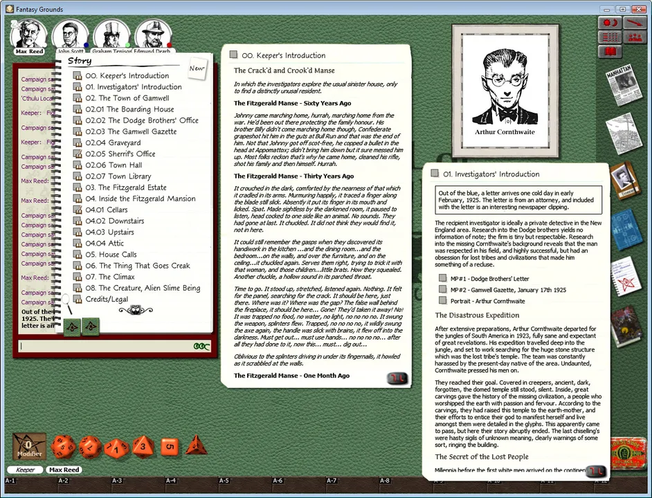 Fantasy Grounds - Call of Cthulhu: Crack'd and Cook'd Manse (CoC) Screenshot 0