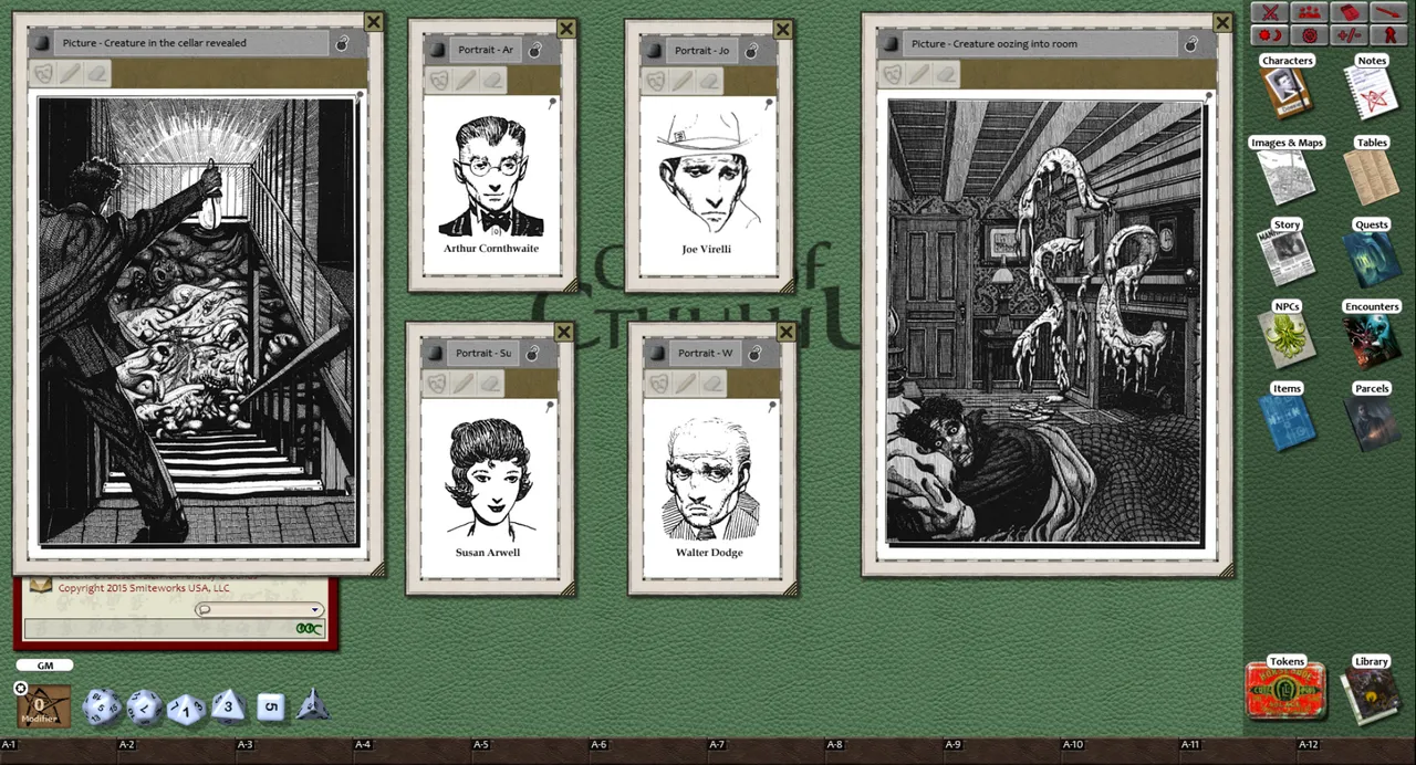 Fantasy Grounds - Call of Cthulhu: Crack'd and Cook'd Manse (CoC) Screenshot 3