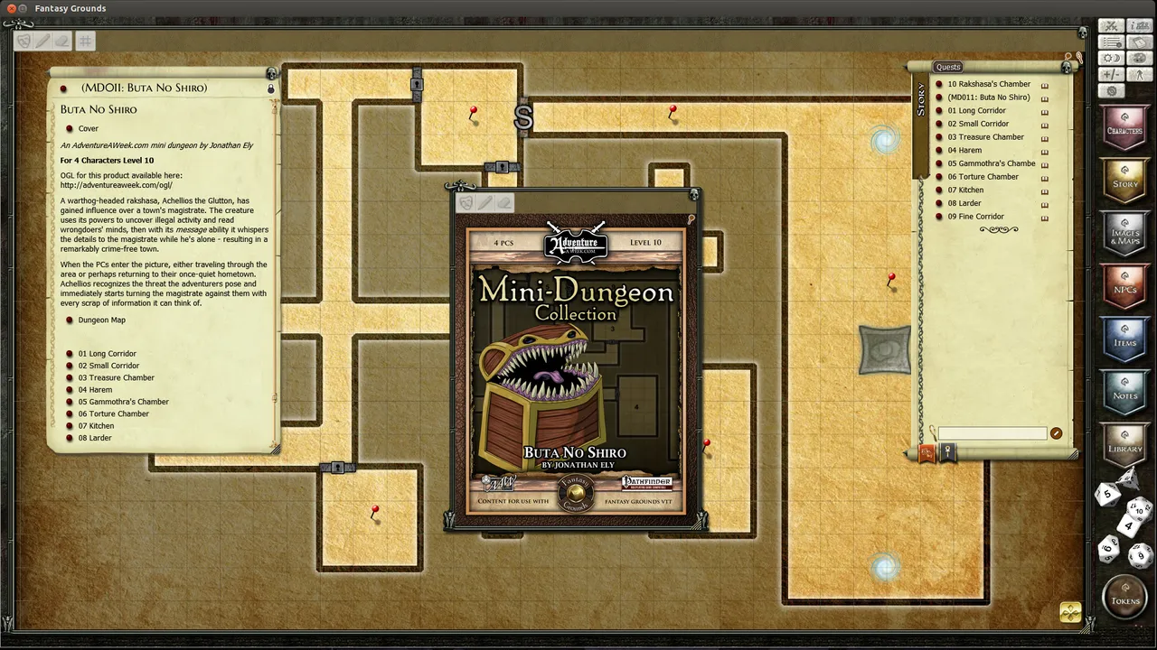 Fantasy Grounds - Mini-Dungeon #011: Buta No Shiro (PFRPG) Screenshot 3