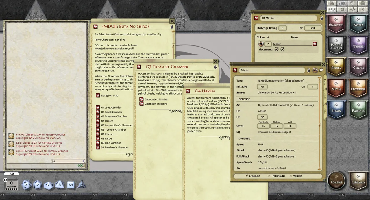 Fantasy Grounds - Mini-Dungeon #011: Buta No Shiro (PFRPG) Screenshot 1