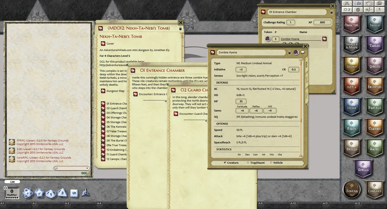 Fantasy Grounds - Mini-Dungeon #012: Nekh-ta-Nebi's Tomb (PFRPG) Screenshot 1