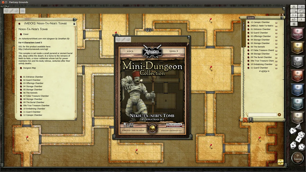 Fantasy Grounds - Mini-Dungeon #012: Nekh-ta-Nebi's Tomb (PFRPG) Screenshot 3