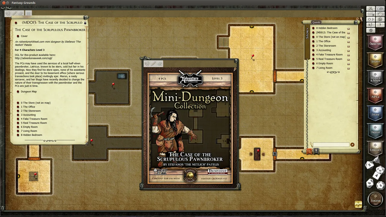 Fantasy Grounds - Mini-Dungeon #013: The Case of the Scrupulous Pawnbroker (PFRPG) Screenshot 1