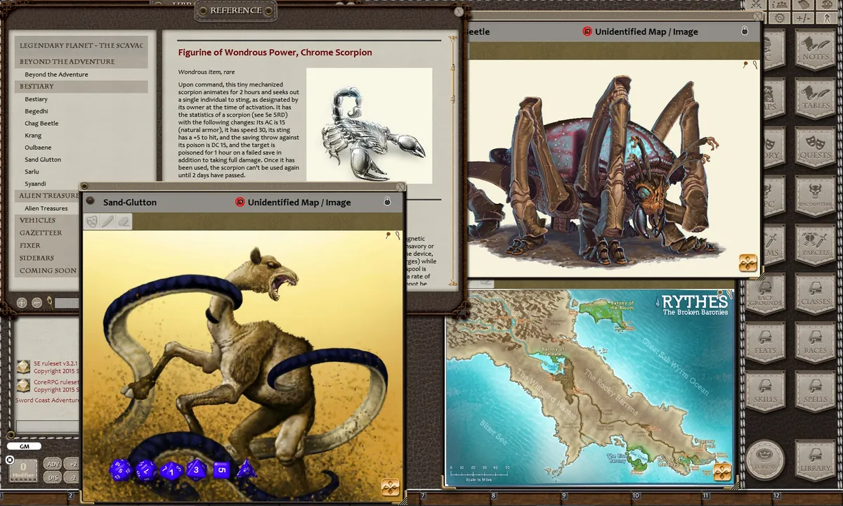 Fantasy Grounds - Legendary Planet: The Scavenged Codex (5E) Screenshot 1