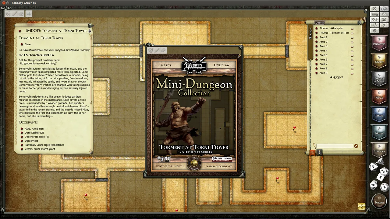 Fantasy Grounds - Mini-Dungeon #015: Torment at Torni Tower (PFRPG) Screenshot 3