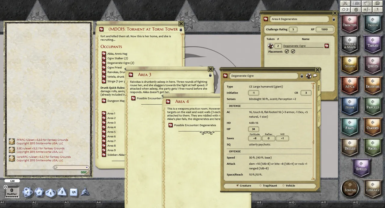 Fantasy Grounds - Mini-Dungeon #015: Torment at Torni Tower (PFRPG) Screenshot 0